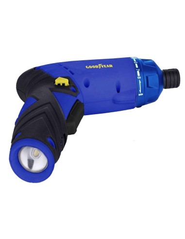5 - Avvitatore a batteria 3,6v 1,3ah con torcia custodia set punte GOODYEAR gy1353ls