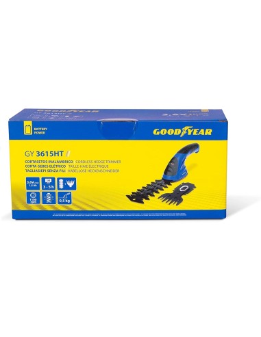 3 - Forbici tagliasiepi tagliabordi a batteria 3,6v 1,5ah GOODYEAR gy3615ht