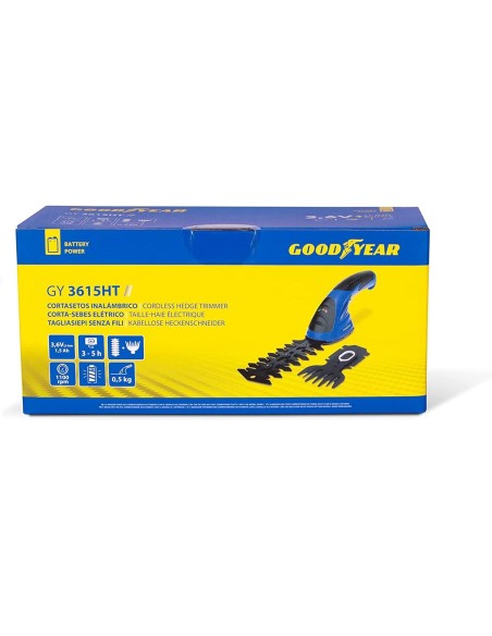 3 - Forbici tagliasiepi tagliabordi a batteria 3,6v 1,5ah GOODYEAR gy3615ht
