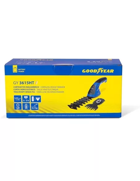 3 - Forbici tagliasiepi tagliabordi a batteria 3,6v 1,5ah GOODYEAR gy3615ht