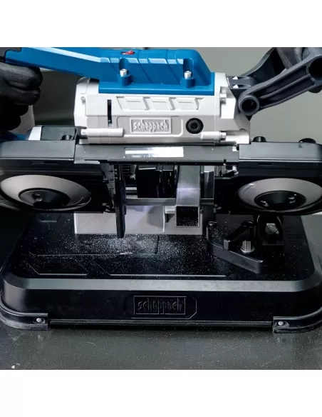 Sega a nastro portatile per metallo e ferro 1200w Scheppach mbs1200