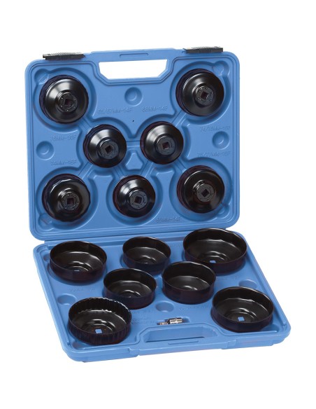 Set 15 pz chiavi per filtri olio 3/8 Fervi 0018/15