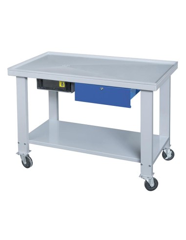 Banco con ruote da lavoro con recupero olio Fervi 0211