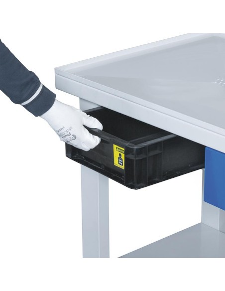 Banco con ruote da lavoro con recupero olio Fervi 0211 Banco con ruote da lavoro con recupero olio Fervi 0211