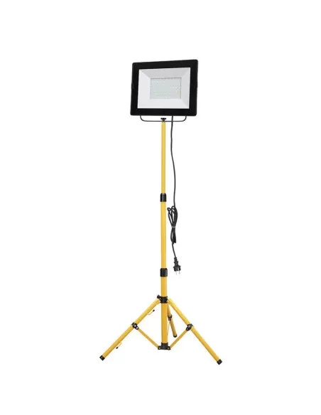 Faretto led 50w con supporto da cantiere Fervi 0218/50t