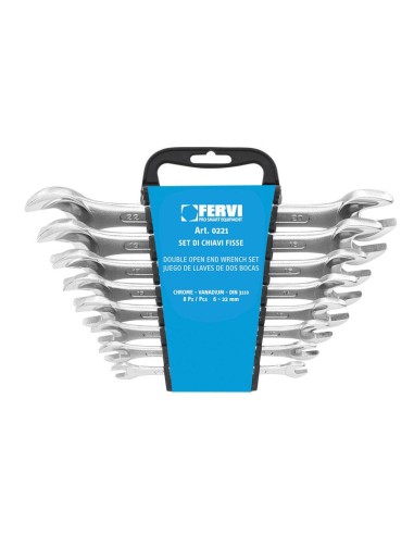 Serie 8 chiavi fisse 6x7 - 20x22 Fervi 0221