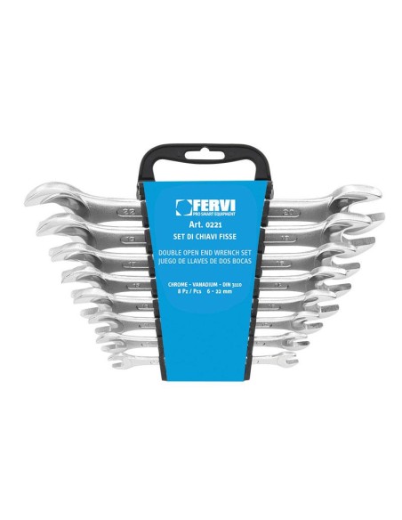 Serie 8 chiavi fisse 6x7 - 20x22 Fervi 0221
