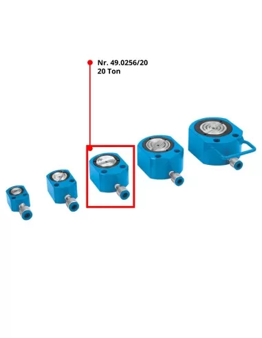 1 - Cric idraulico a profilo ribassato 20 ton Fervi 0256/20