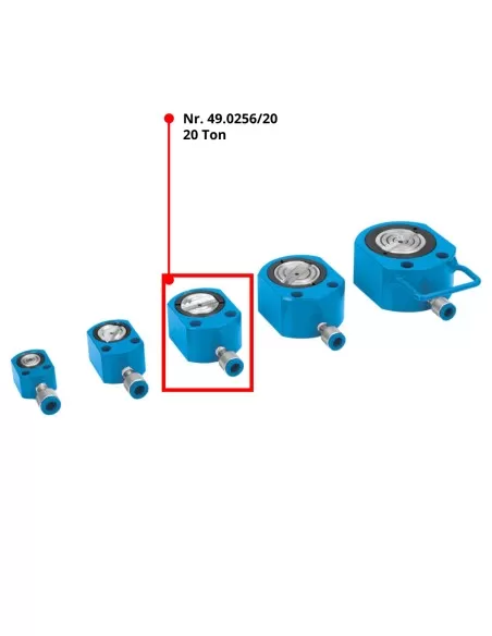 1 - Cric idraulico a profilo ribassato 20 ton Fervi 0256/20