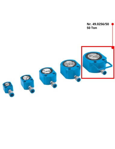 Cric idraulico a profilo ribassato 50 ton Fervi 0256/50