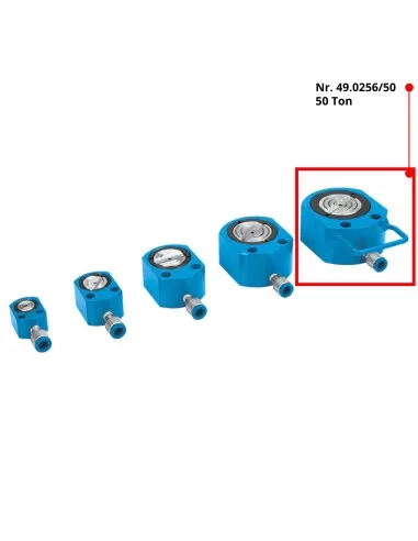 Cric idraulico a profilo ribassato 50 ton Fervi 0256/50