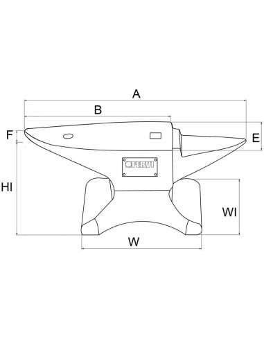 Incudini in acciaio da fabbro 50 kg Fervi 0157/50