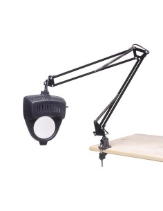 Lampada snodata 230v con morsetto e lente d'ingrandimento Fervi 0344