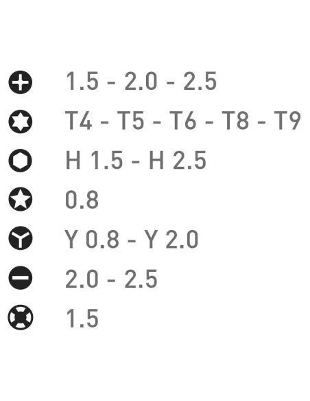 3 - Serie mini giraviti cacciaviti telescopici Fervi 0207