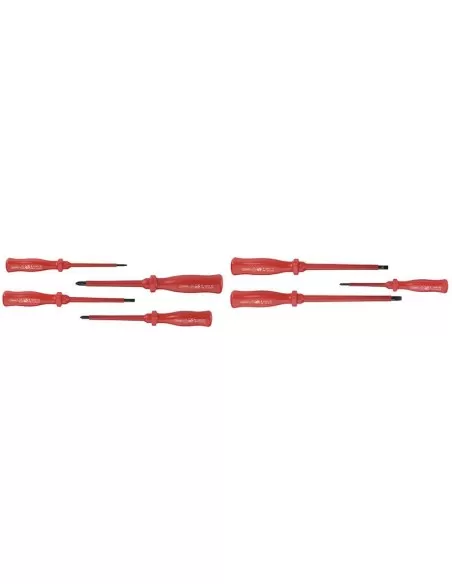 Set 6 giraviti cacciaviti x elettricisti a taglio e croce Fervi 0355