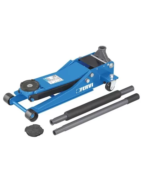 1 - Cric a carrello 2,5 ton profilo ribassato sollevatore idraulico Fervi 0375a