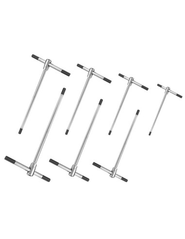 Serie 7 pz chiavi esagonali maschio a "t" 2 - 10 mm Fervi 0400
