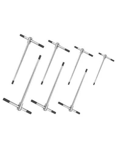 1 - Serie 7 pz chiavi esagonali maschio a "t" 2 - 10 mm Fervi 0400