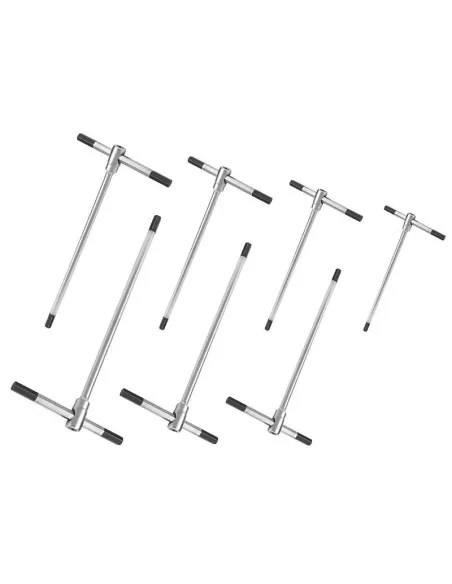 1 - Serie 7 pz chiavi esagonali maschio a "t" 2 - 10 mm Fervi 0400