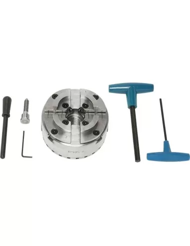 Mandrino 4 griffe 125mm m33x3.5 x tornio legno Fervi 0425/125