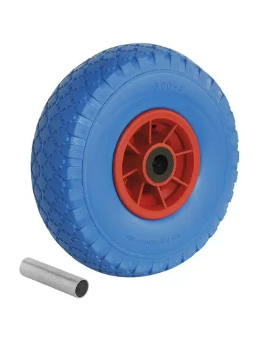 1 - Ruota in poliueretano piena antiforatura x carrello 250 mm Fervi 0461