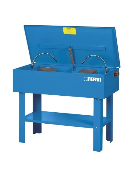 Vasca di lavaggio lavapezzi 150l con pompa doppio uso Fervi 0038