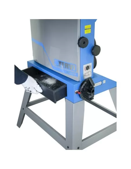 5 - Sega a nastro banco verticale per legno 750w taglio 305 mm Fervi 0509/305