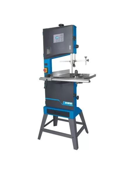 1 - Sega a nastro banco verticale per legno 1100w taglio 340 mm Fervi 0509/340