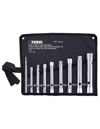 Serie 8 di chiavi a tubo esagonali Fervi 0540s