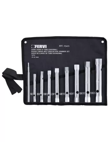 Serie 8 di chiavi a tubo esagonali Fervi 0540s