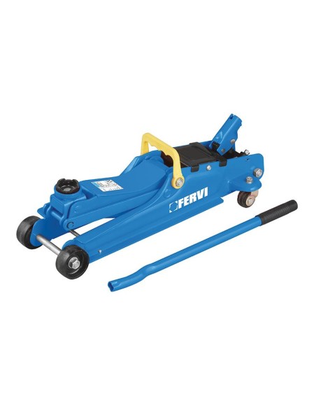 Cric a carrello in acciaio a profilo basso 2 ton Fervi 0567