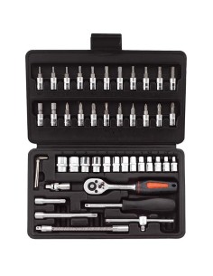 Serie chiavi a bussola e inserti con cricchetto da 1/4'' Fervi 0624