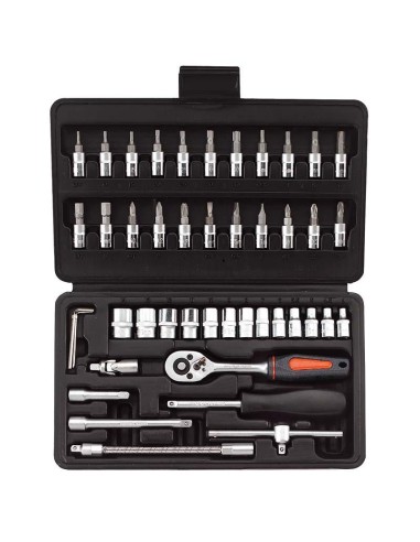 Serie chiavi a bussola e inserti con cricchetto da 1/4'' Fervi 0624