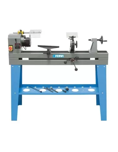 1 - Tornio per legno con copia 750w 1000mm Fervi 0648 230v