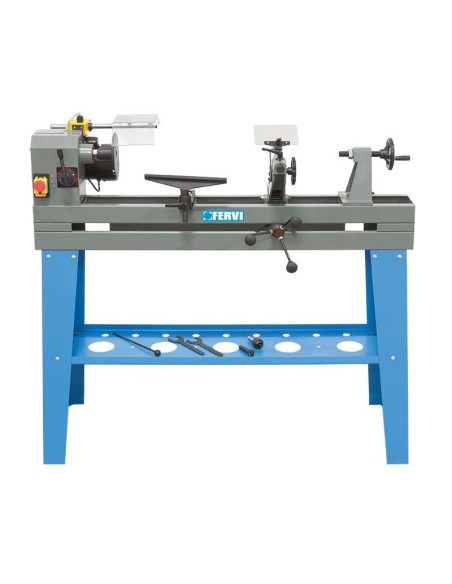 Tornio per legno con copia 750w 1000mm Fervi 0648 230v