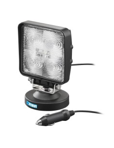 Faro a led quadrato 12-24v con base magnetica x auto 5 x 3w Fervi 0713/15