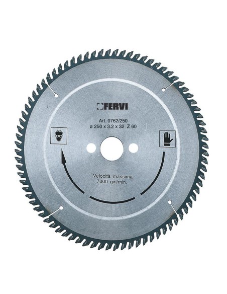 Disco per alluminio e materiali plastici riporto in metallo duro Fervi 0762/300
