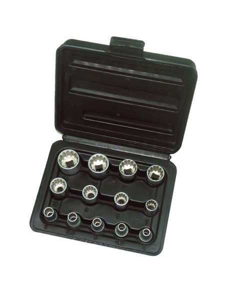 Serie 13 chiavi bussola 1/4 multilock Fervi 0795/1