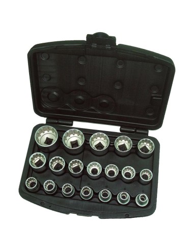 Serie 19chiavi bussola 1/2 multilock Fervi 0795/2