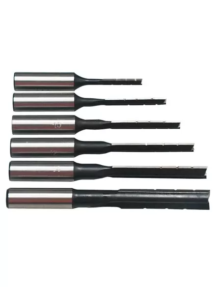 1 - Set di punte per mortasa 6-8-10-12-14-16 mm rotazione sinistra Fervi 0799/sxc