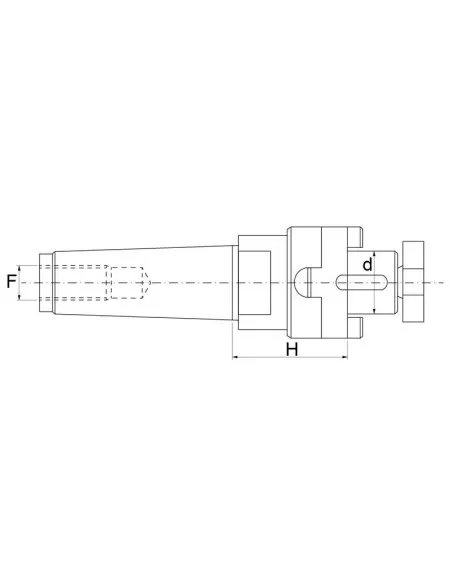 2 - Mandrino porta frese combinato 27 mm cono morse 4 Fervi 27/cm4 2 - Mandrino porta frese combinato 27 mm cono morse 4 Fervi 27/cm4