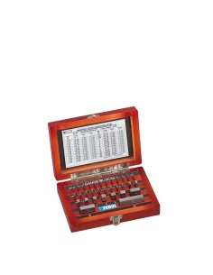 Serie 32 blocchetti di riscontro grado 1 piano parallelo in acciaio Fervi b032/1