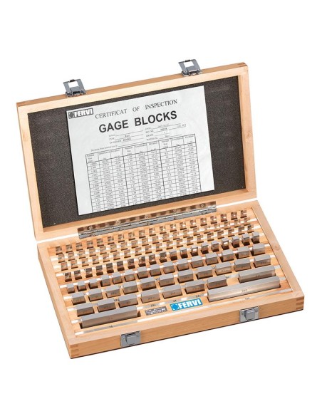 Serie blocchetti di riscontro piano paralleli in acciaio lappato Fervi b112/1