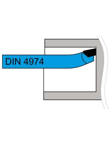 4 - Utensile iso 9 tornitura interna destro 25x25 mm x tornio Fervi bras411125rp
