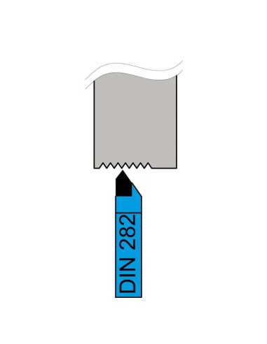 Utensile din 282 filettatura esterna destro 16x16 mm x tornio Fervi brfe12rp