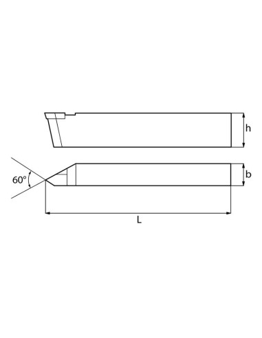 3 - Utensile din 282 filettatura esterna destro 25x25 mm x tornio Fervi brfe20rp