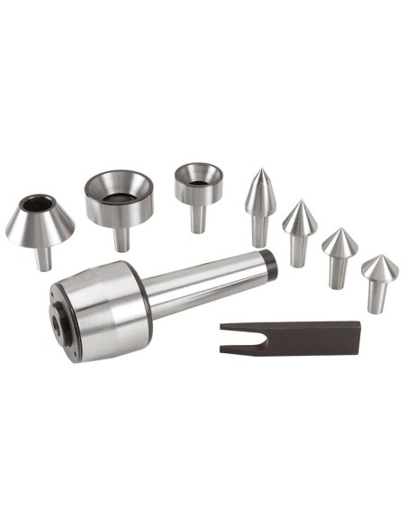 Set contropunta girevole x tornio cm 2 Fervi c050/2