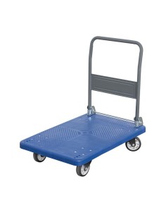 Carrello con pianale portata 300 kg a 4 ruote con manico pieghevole Fervi c300