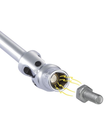 Chiave con bussola esagonale snodata a "t" 12 mm Fervi c395/12