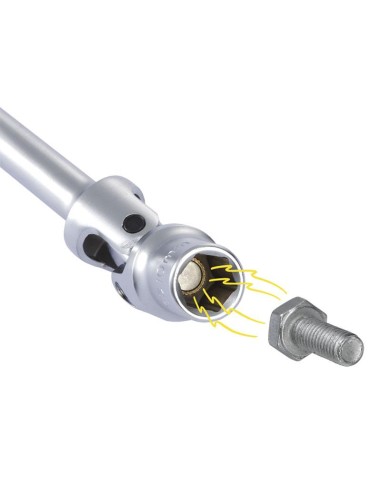 Chiave con bussola esagonale snodata a "t" 18 mm Fervi c395/18